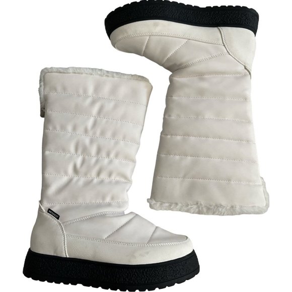 🌹Women’s Winter Size 6.5 Boots Adrienne Vittadini Polar Cold Weather Boots White - Picture 6 of 11